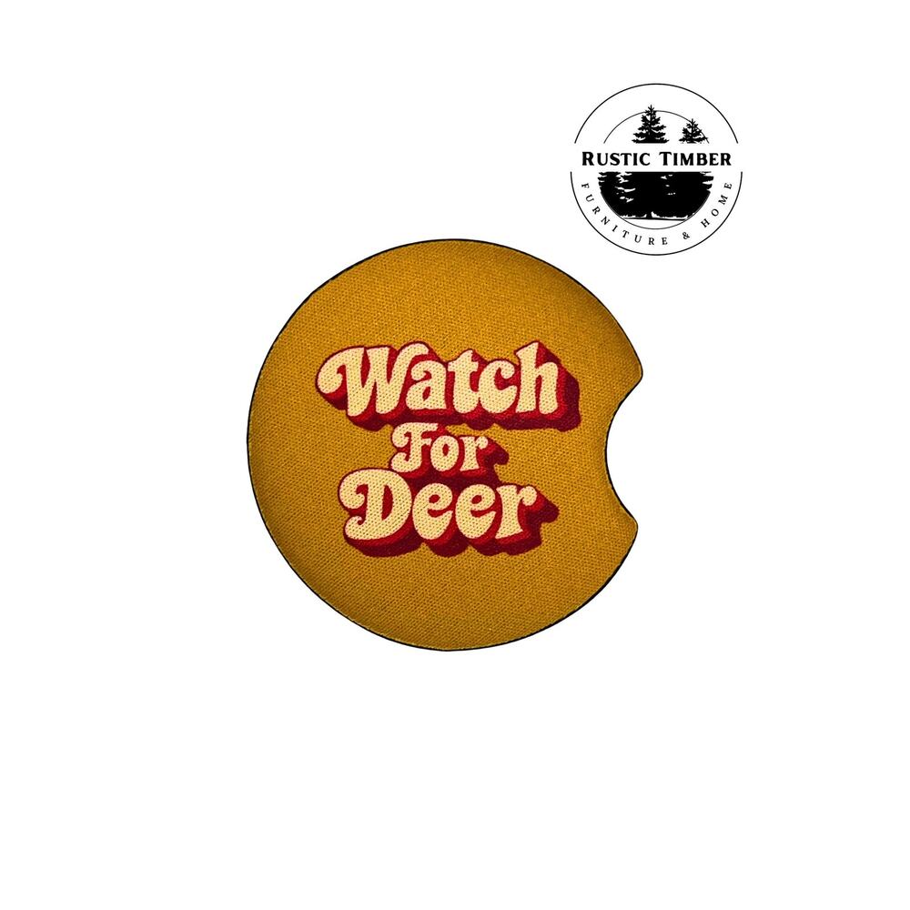 Watch For Deer Car Coasters - Picture 3 of 4